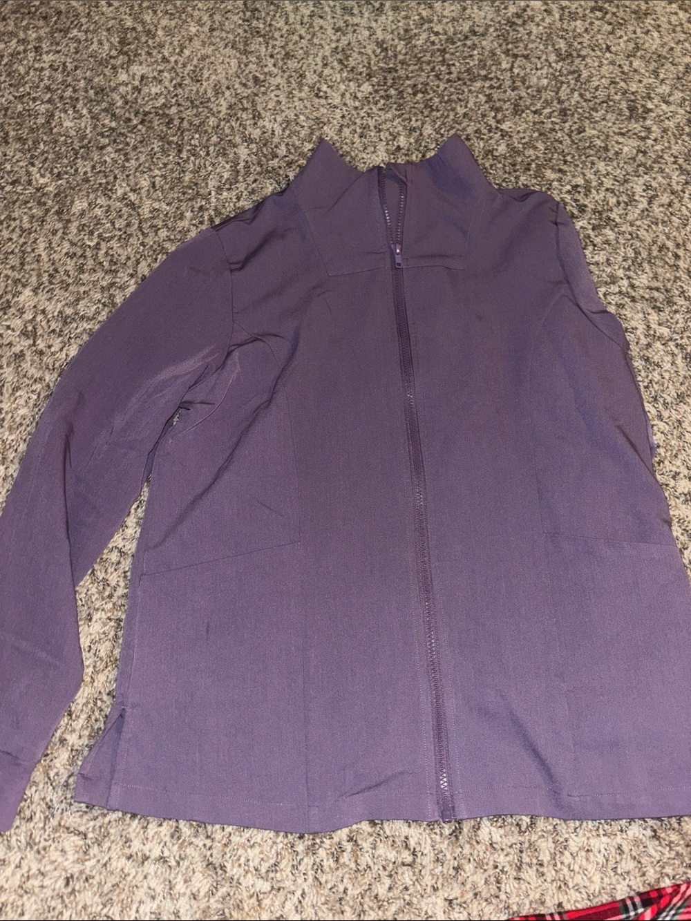 Women’s scrub set-jacket with jogger pants-purple/gray (dewberry)